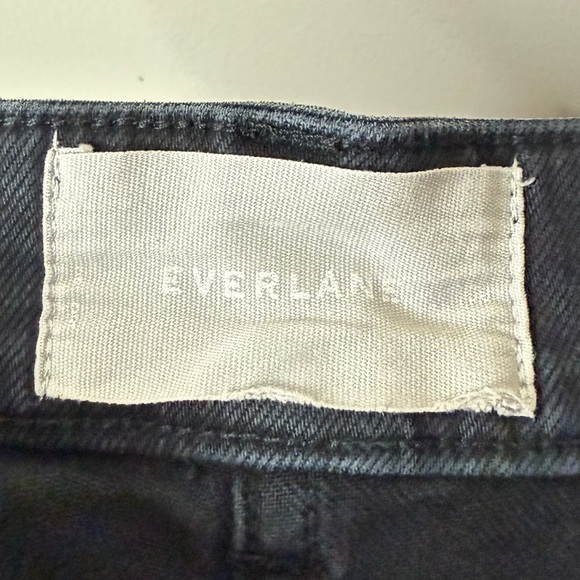 EVERLANE Cropped Straight Leg Black Minimalist Comfy Jeans - Picture 8 of 9